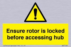 WV7108: Ensure rotor is locked before accessing hub