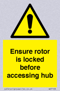 WV7108: Ensure rotor is locked before accessing hub