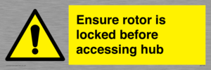 WV7108: Ensure rotor is locked before accessing hub