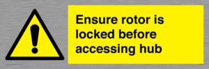 WV7108: Ensure rotor is locked before accessing hub