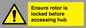 WV7108: Ensure rotor is locked before accessing hub
