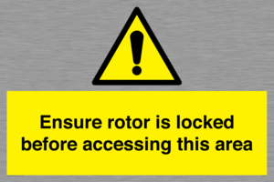 WV7109: Ensure rotor is locked before accessing this area