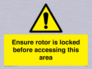 WV7109: Ensure rotor is locked before accessing this area