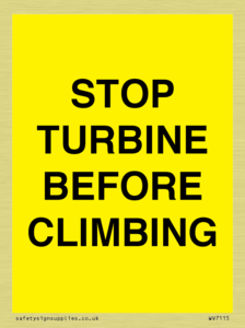 WV7115: STOP TURBINE BEFORE CLIMBING