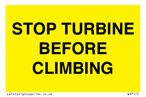 WV7115: STOP TURBINE BEFORE CLIMBING
