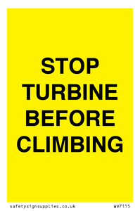 WV7115: STOP TURBINE BEFORE CLIMBING