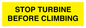WV7115: STOP TURBINE BEFORE CLIMBING