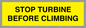 WV7115: STOP TURBINE BEFORE CLIMBING
