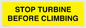 WV7115: STOP TURBINE BEFORE CLIMBING