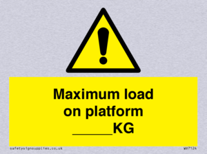 WV7124: Maximum load on platform ___KG