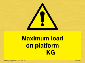 WV7124: Maximum load on platform ___KG