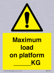 WV7124: Maximum load on platform ___KG