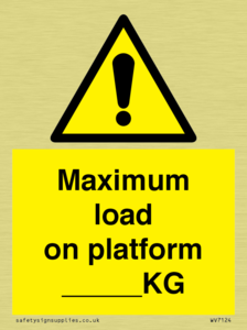 WV7124: Maximum load on platform ___KG