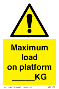 WV7124: Maximum load on platform ___KG
