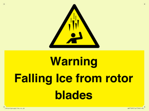 WV7169: Warning Falling Ice from rotor blades