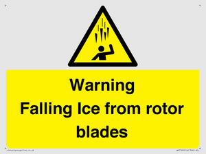 WV7169: Warning Falling Ice from rotor blades