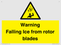 WV7169: Warning Falling Ice from rotor blades