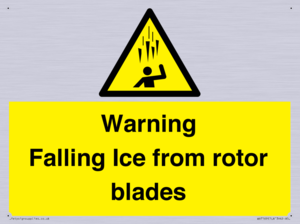 WV7169: Warning Falling Ice from rotor blades