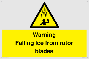 WV7169: Warning Falling Ice from rotor blades