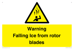 WV7169: Warning Falling Ice from rotor blades
