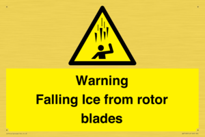 WV7169: Warning Falling Ice from rotor blades