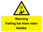 WV7169: Warning Falling Ice from rotor blades