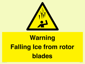 WV7169: Warning Falling Ice from rotor blades
