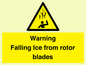 WV7169: Warning Falling Ice from rotor blades