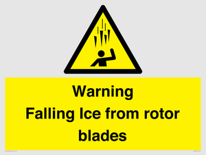 WV7169: Warning Falling Ice from rotor blades