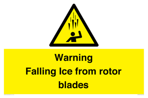 WV7169: Warning Falling Ice from rotor blades