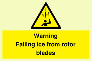 WV7169: Warning Falling Ice from rotor blades