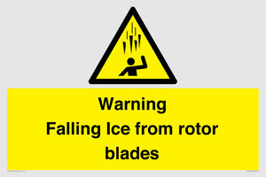 WV7169: Warning Falling Ice from rotor blades