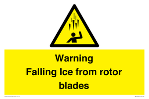 WV7169: Warning Falling Ice from rotor blades