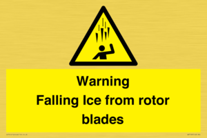 WV7169: Warning Falling Ice from rotor blades