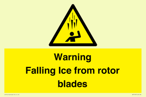 WV7169: Warning Falling Ice from rotor blades