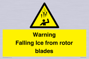 WV7169: Warning Falling Ice from rotor blades