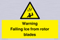 WV7169: Warning Falling Ice from rotor blades