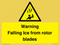 WV7169: Warning Falling Ice from rotor blades