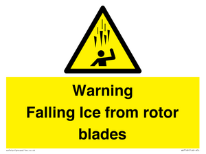 WV7169: Warning Falling Ice from rotor blades