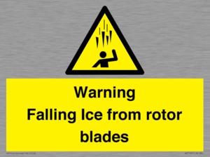 WV7169: Warning Falling Ice from rotor blades