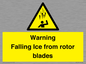 WV7169: Warning Falling Ice from rotor blades