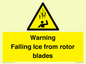 WV7169: Warning Falling Ice from rotor blades