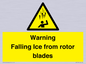 WV7169: Warning Falling Ice from rotor blades