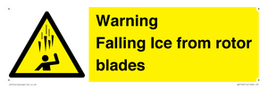 WV7169: Warning Falling Ice from rotor blades