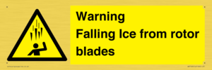 WV7169: Warning Falling Ice from rotor blades
