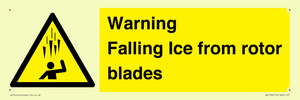 WV7169: Warning Falling Ice from rotor blades