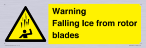 WV7169: Warning Falling Ice from rotor blades