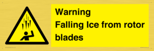 WV7169: Warning Falling Ice from rotor blades