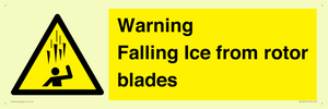 WV7169: Warning Falling Ice from rotor blades