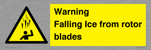 WV7169: Warning Falling Ice from rotor blades